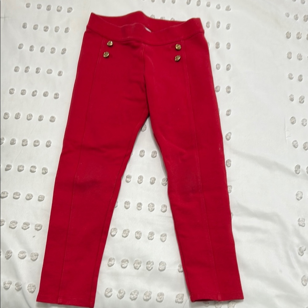Janie and Jack Red Leggings Vibrant and Tailored
